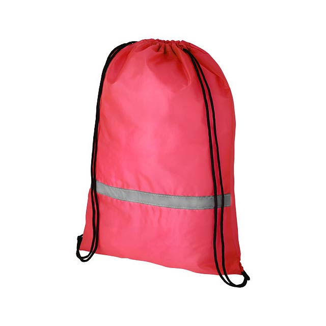Oriole bezpečnostní šňůrkový batoh - transparentní červená