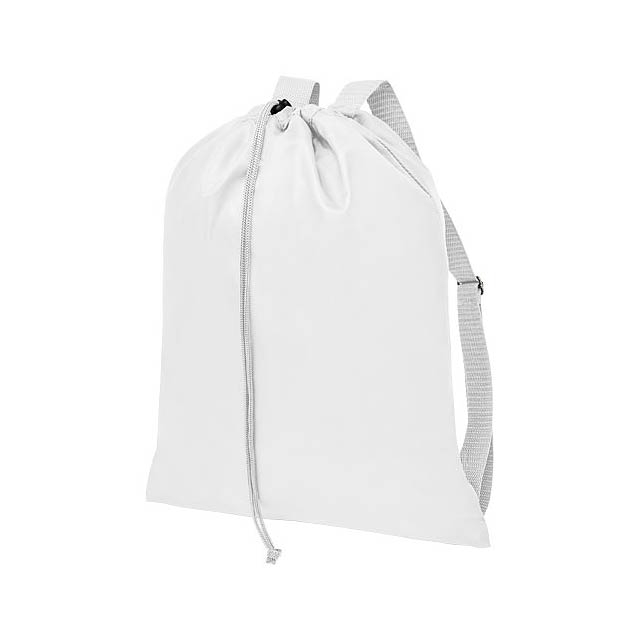 Oriole šnůrkový batoh s popruhy - bílá