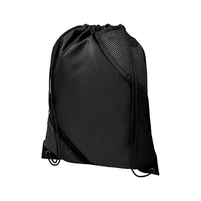 Oriole duo pocket drawstring backpack 5L - black