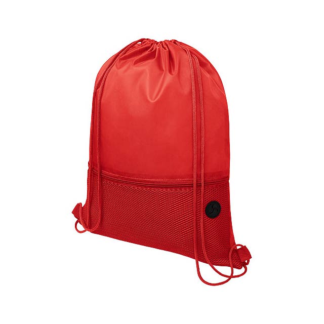 Oriole mesh drawstring backpack 5L - transparent red