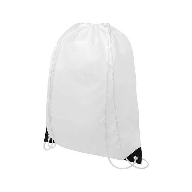 Oriole drawstring backpack with coloured corners 5L - black