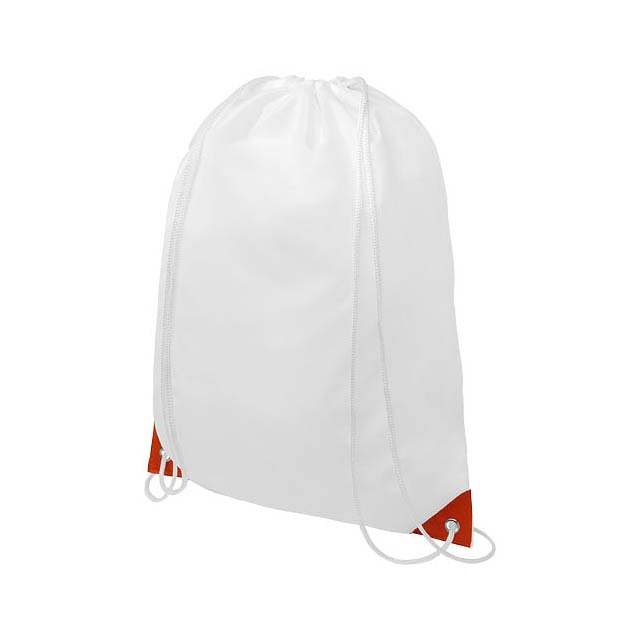 Oriole drawstring backpack with coloured corners 5L - orange