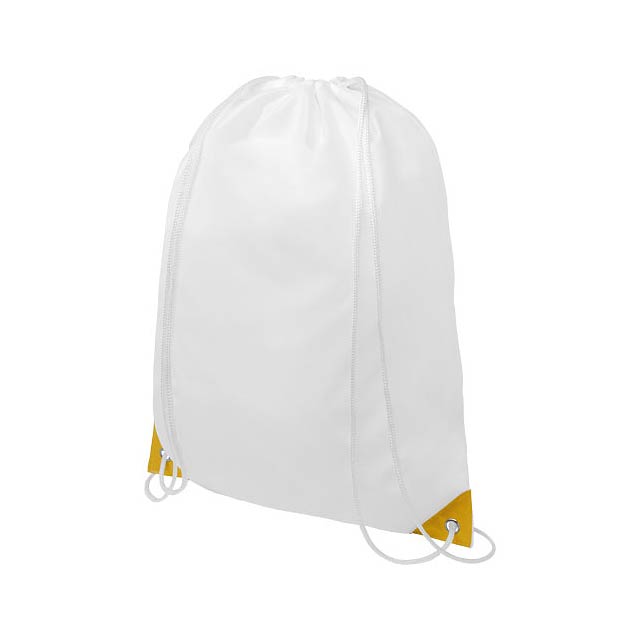 Oriole drawstring backpack with coloured corners 5L - yellow