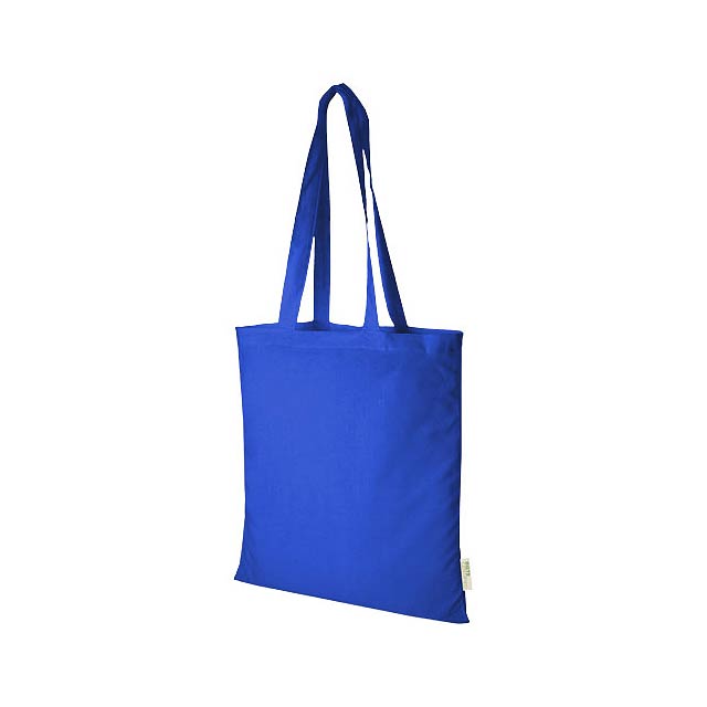 Orissa 100 g/m² organic cotton tote bag 7L - nebesky modrá