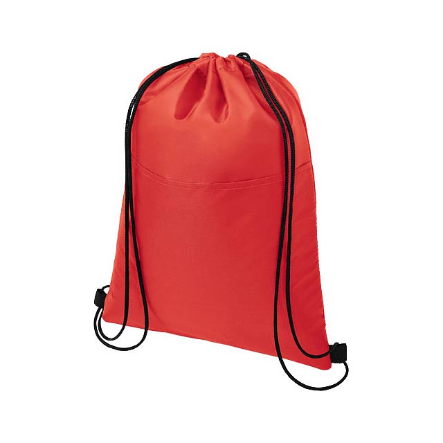 Oriole 12-can drawstring cooler bag - transparent red