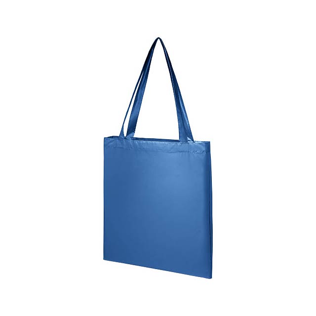 Salvador lesklá nákupní taška - nebesky modrá