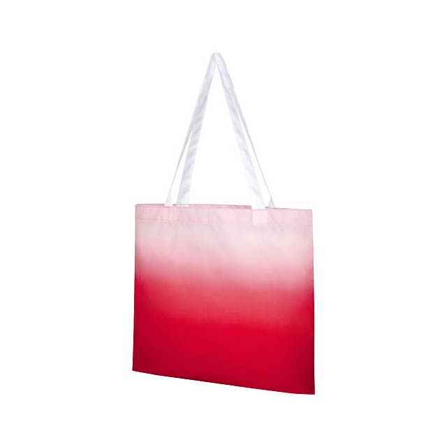 Rio nákupní taška s barevným přechodem - transparentná červená