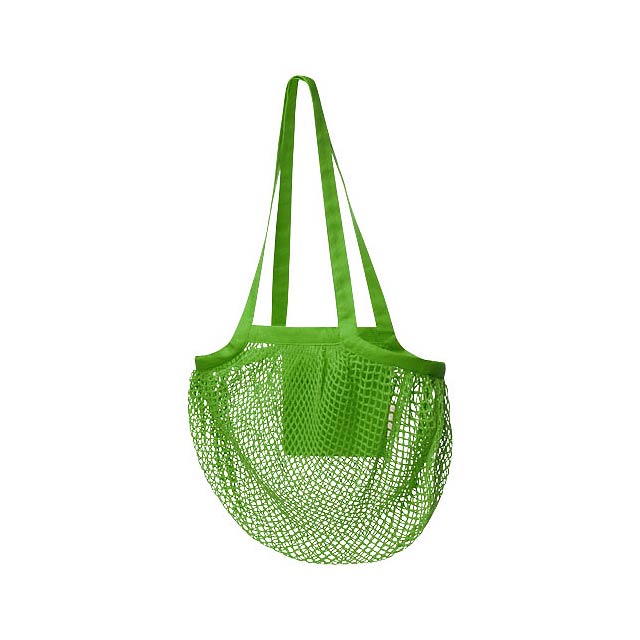 Síťovaná nákupní taška Pune z organické bavlny s certifikací GOTS, 100 g / m2 - zelená
