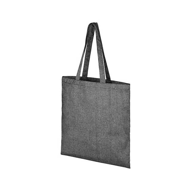 Pheebs nákupní taška ze směsi recyklované bavlny a polyesteru 210 g/m² - černá