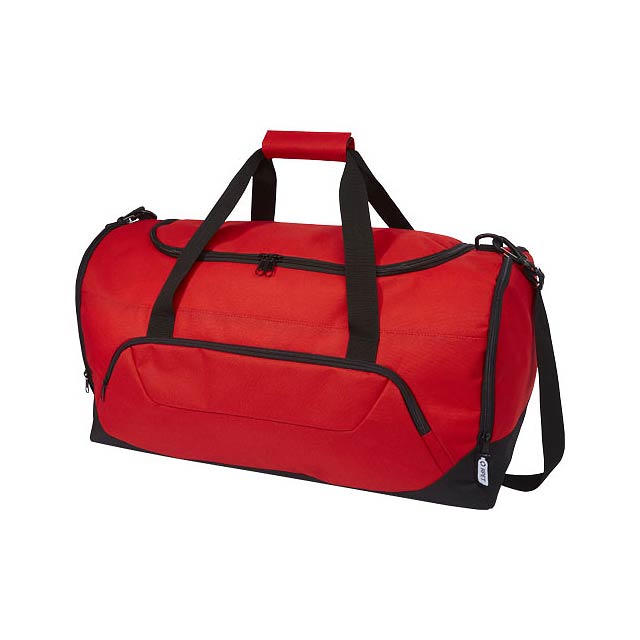 Sportovní taška z RPET Retrend - transparentní červená