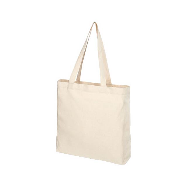 Pheebs 210 g/m² recycled gusset tote bag - beige