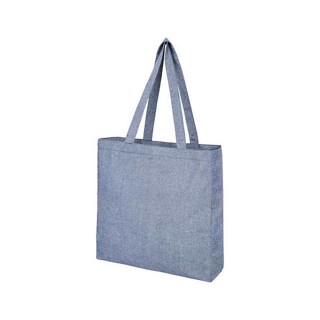 Pheebs 210 g/m² recycled gusset tote bag - blue