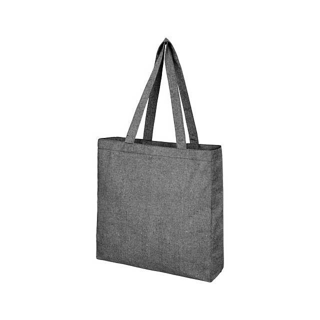 Pheebs 210 g/m² recycled gusset tote bag - black