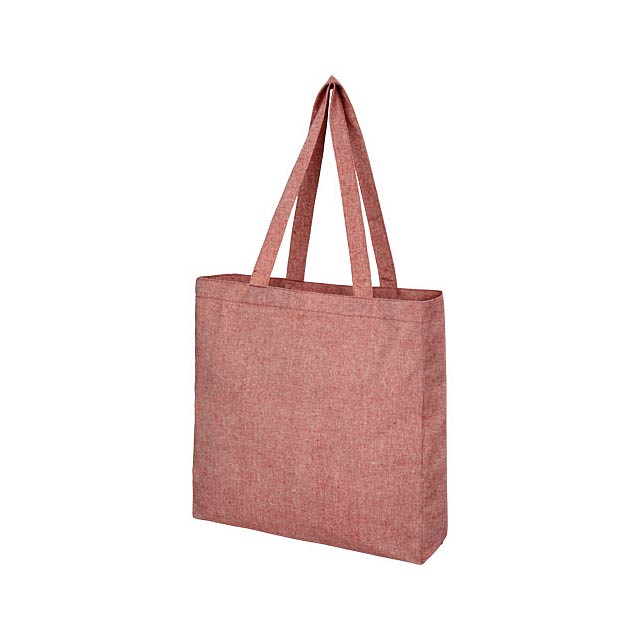 Pheebs 210 g/m² recycled gusset tote bag - red