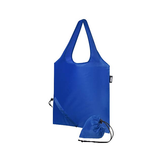 Skládací nákupní taška z RPET Sabia - nebesky modrá