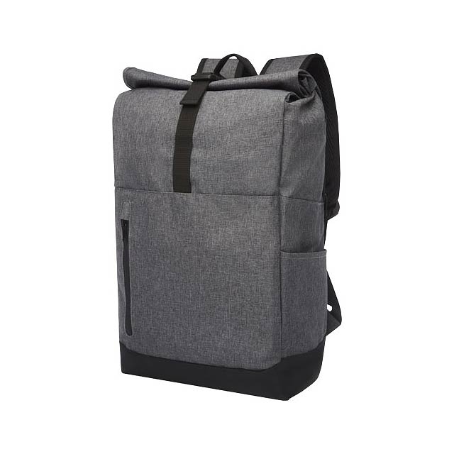 Hoss 15.6" roll-up laptop backpack 12L - stone grey