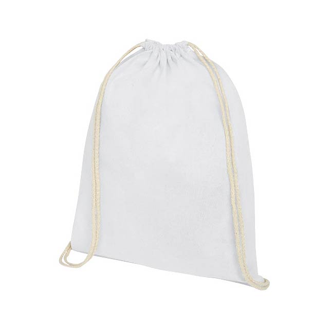 Oregon šňůrkový batoh z bavlny 140 g/m² - biela