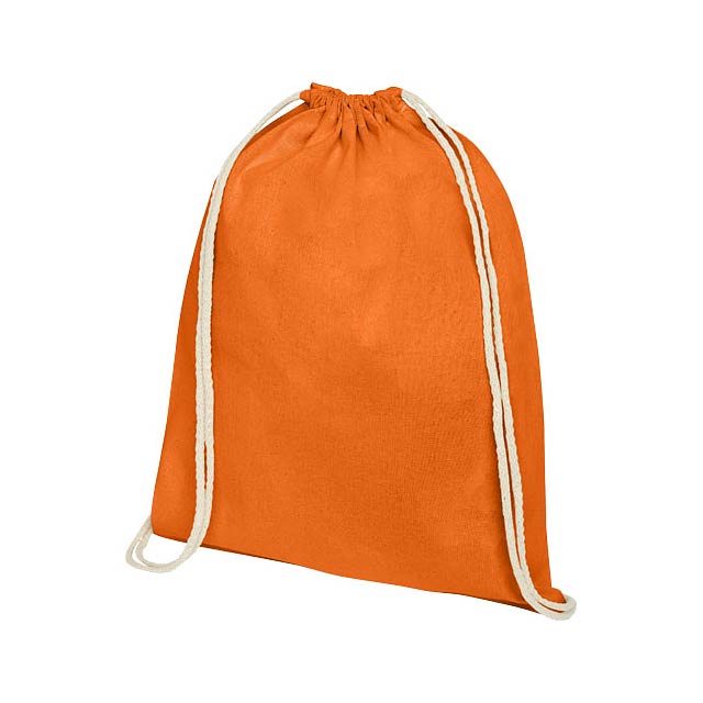 Oregon 140 g/m² cotton drawstring backpack 5L - orange