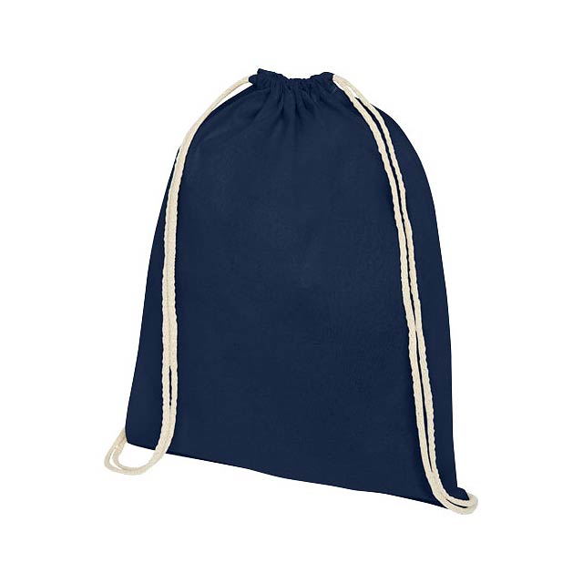 Oregon 140 g/m² cotton drawstring backpack 5L - blue