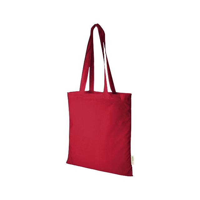 Nákupní taška z organické bavlny GOTS s gramáží 140 g/m² Orissa - transparentní červená