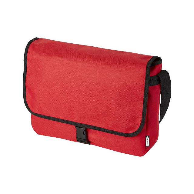 Omaha RPET shoulder bag - transparent red