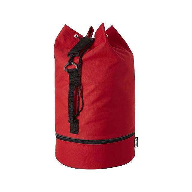 Sportovní taška z RPET plastu Idaho - transparentní červená