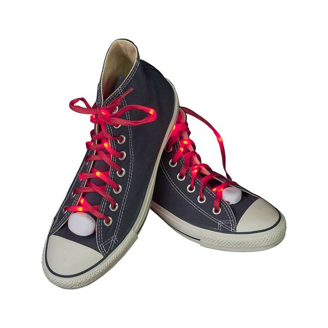 LightsUp! LED shoelaces - transparent red