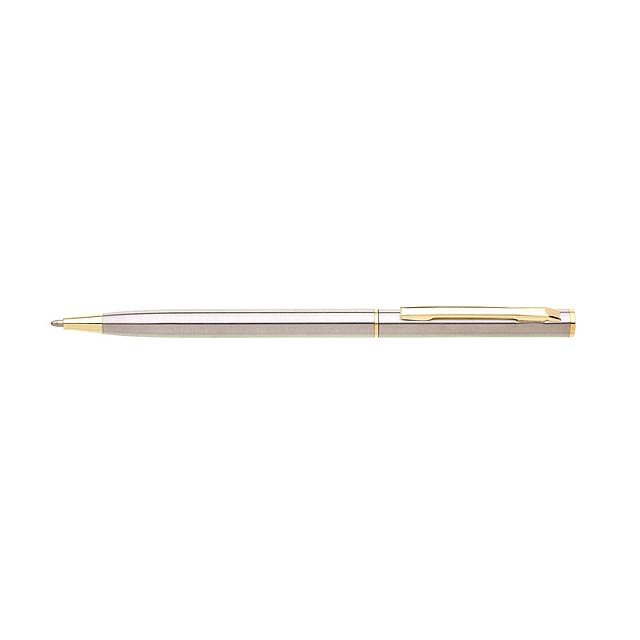 PIAZA STEEL kovové kuličkové pero - zlatá