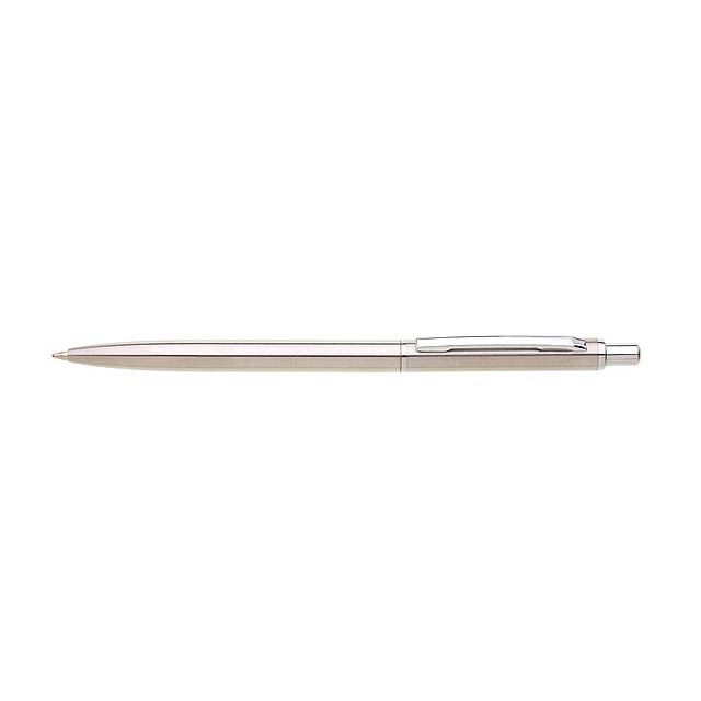 PIAZA CLICK kovové kuličkové pero - strieborná