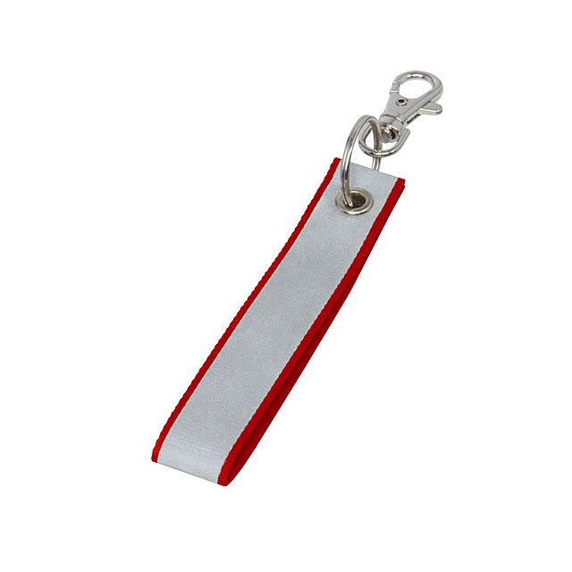 Reflexní přívesek na klíče Holger - transparentní červená