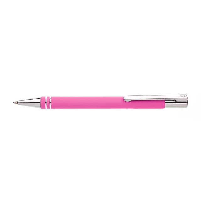 TUBLA kovové kuličkové pero v pouzdře - ružová