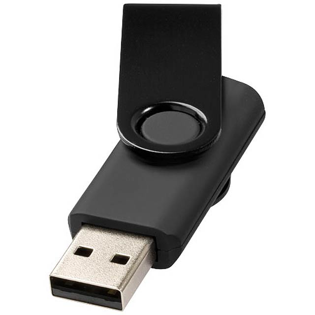 Kovový USB Rotate, 2GB - čierna