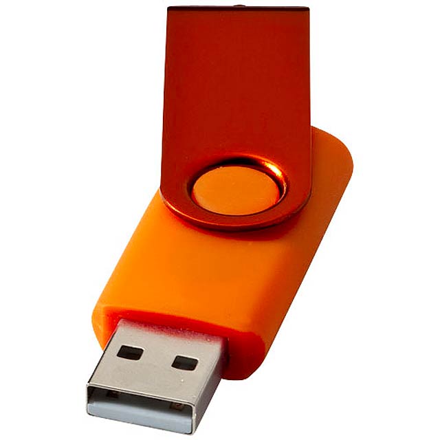 Kovový USB Rotate, 2GB - oranžová
