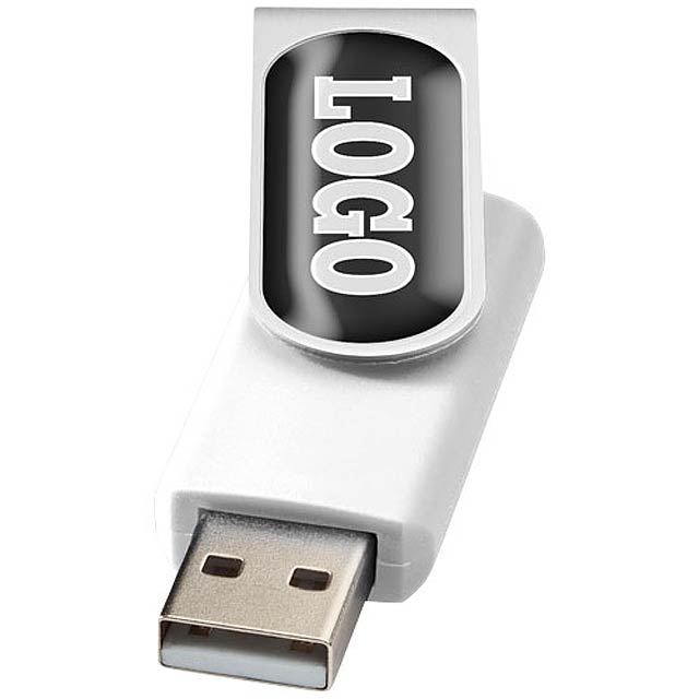 USB disk Rotate-doming, 2 GB - bílá