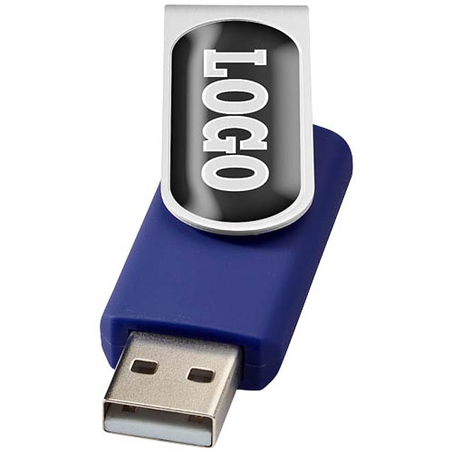 Rotate-doming 2GB USB flash drive - blue