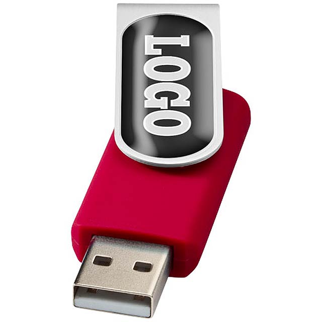 Rotate-doming 2GB USB flash drive - red