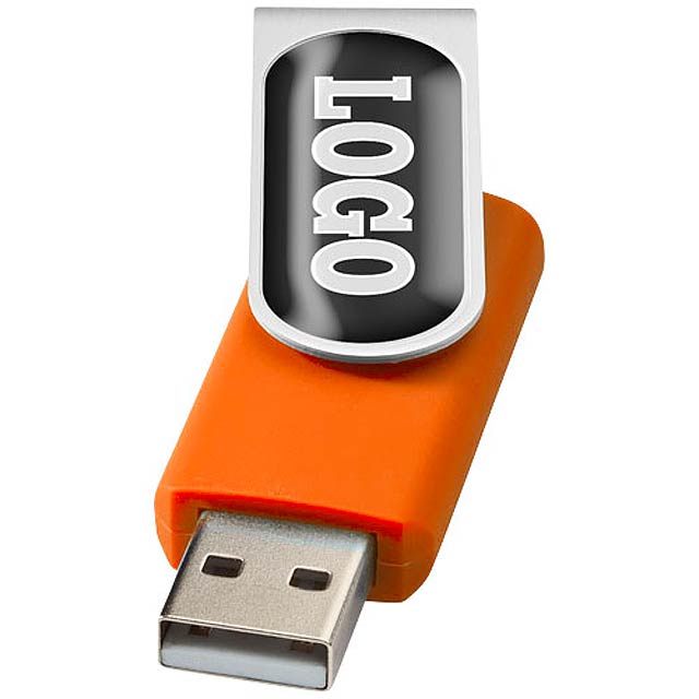 Rotate-doming 2GB USB flash drive - orange