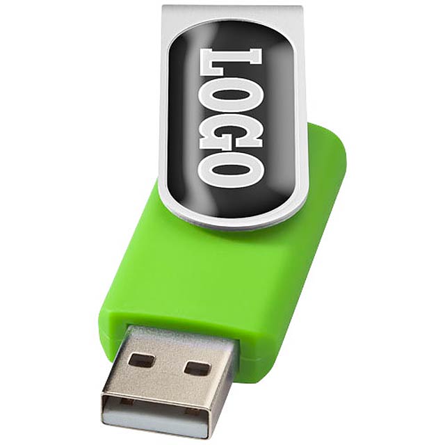 Rotate-doming 4GB USB flash drive - lime