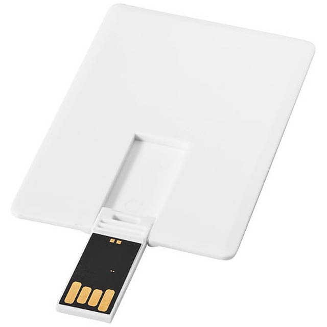 USB disk Slim ve tvaru karty, 4 GB - bílá