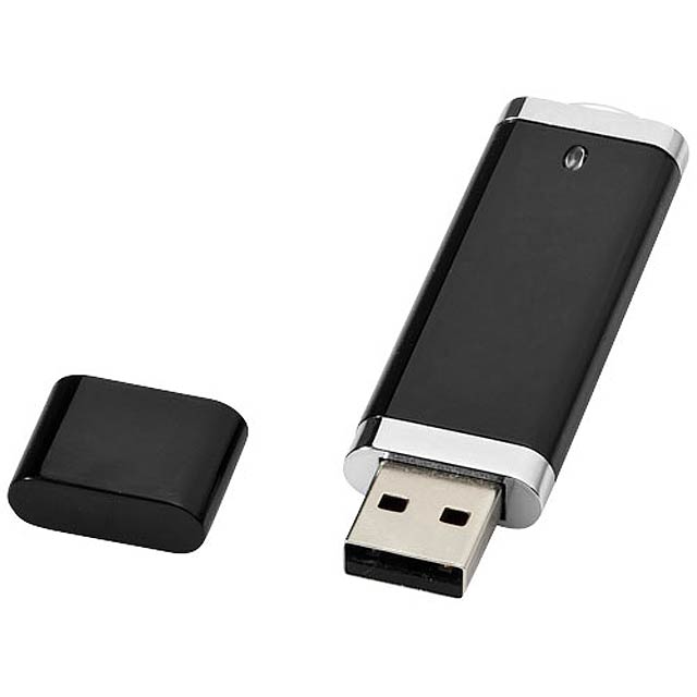 Flat 4GB USB flash drive - black
