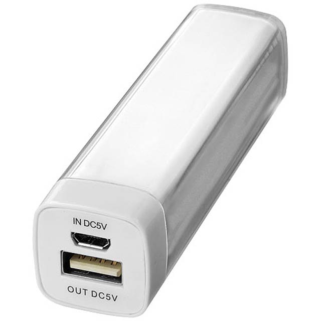 Flash 2200 mAh power bank - white