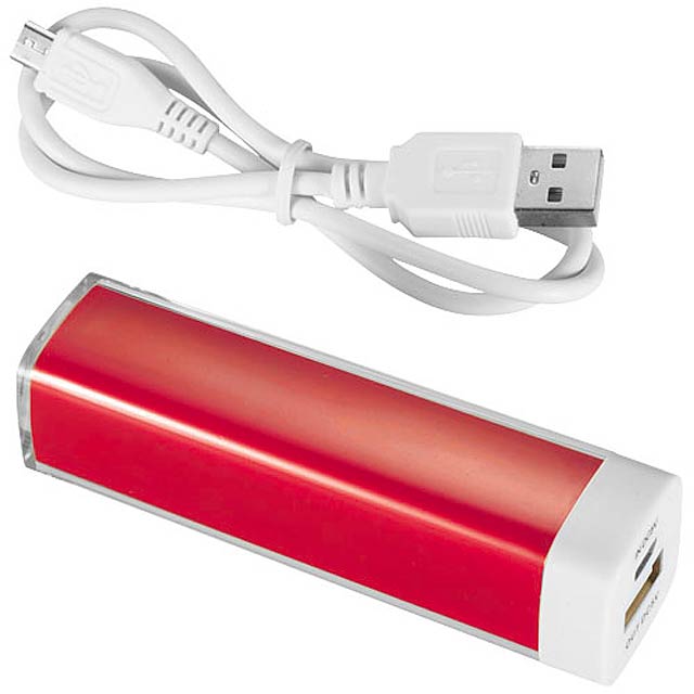 Flash 2200 mAh power bank - red