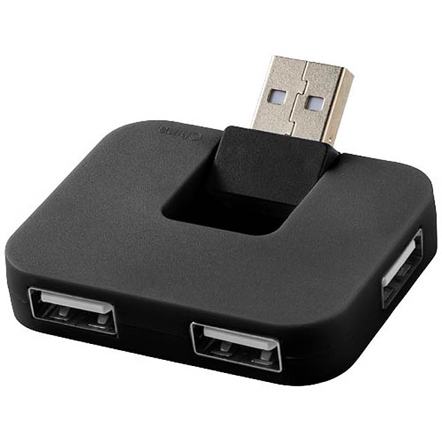 Gaia USB Hub mit 4 Anschlüssen - schwarz