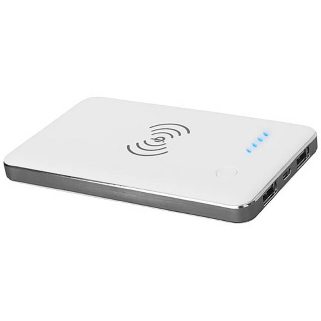 Zing Qi® wireless 4000 mAh power bank - white