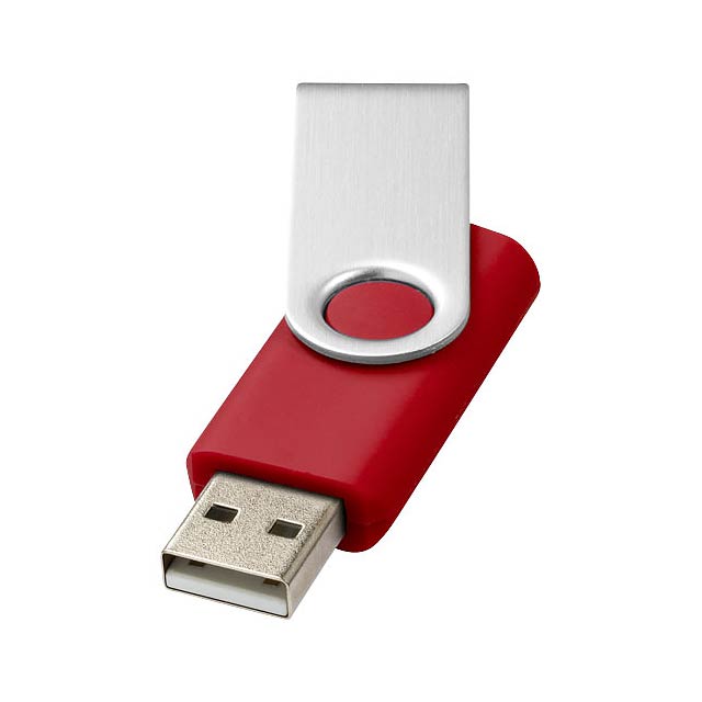 USB disk Rotate-basic, 16 GB - transparentní červená