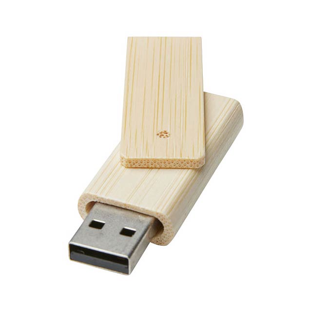 Bambusový USB flash disk s kapacitou 4 GB Rotate - béžová