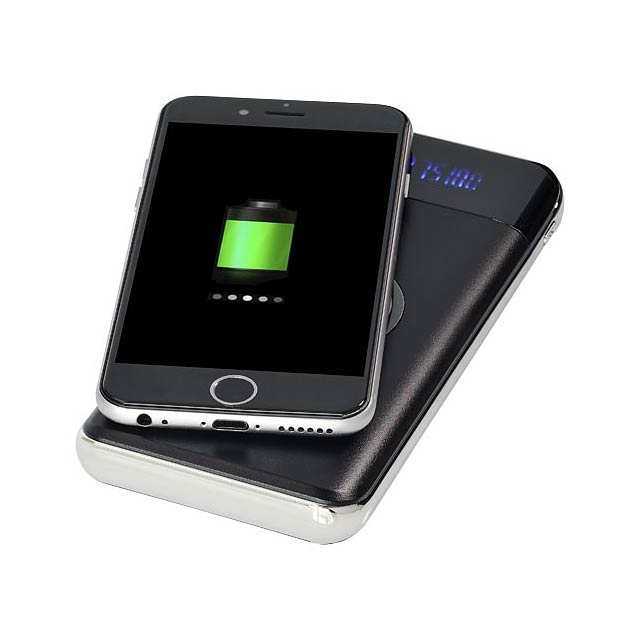 Constant 10000 mAh kabellose Powerbank mit LED - schwarz