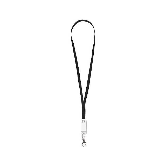 Trace 3-in-1 Ladekabel mit Lanyard - schwarz