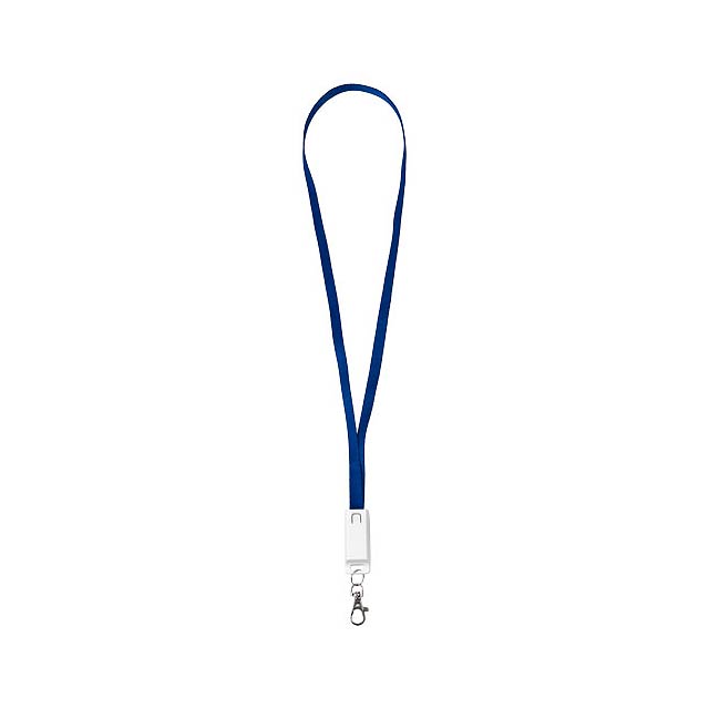 Trace 3-in-1 Ladekabel mit Lanyard - blau