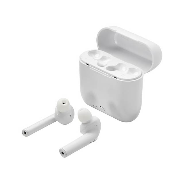 Essos True Wireless auto pair earbuds with case - white